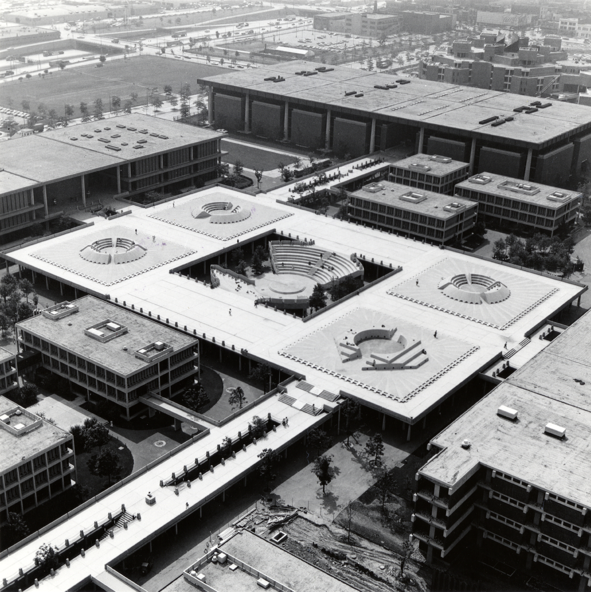 Great Court and Circle Forum, ca. 1969.