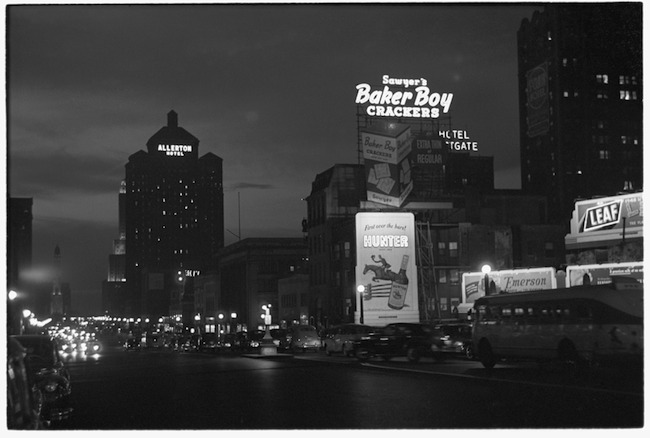 Michigan Avenue at night, Chicago, June 1948