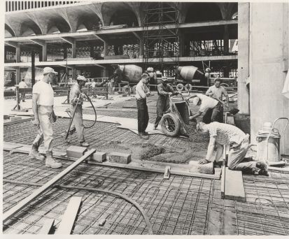 Employees using Material Service Corporation concrete at the Marina City construction. 1961-1963  (2).jpg